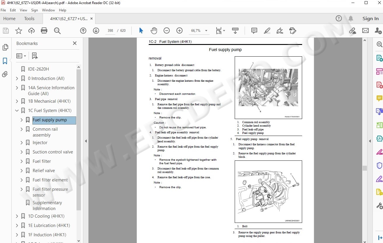 Kawasaki Wheel Loader 62Z7 parts + service manual